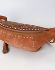 American Darling ADBG1660 Fanny Pack Hand Tooled Suede Genuine Western Leather Women Bag Western Handbag Purse