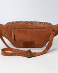 American Darling ADBG1660 Fanny Pack Hand Tooled Suede Genuine Western Leather Women Bag Western Handbag Purse