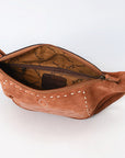 American Darling ADBG1660 Fanny Pack Hand Tooled Suede Genuine Western Leather Women Bag Western Handbag Purse