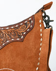 American Darling ADBG1663 Cross Body Hand Tooled Suede Genuine Leather Women Bag Western Handbag Purse