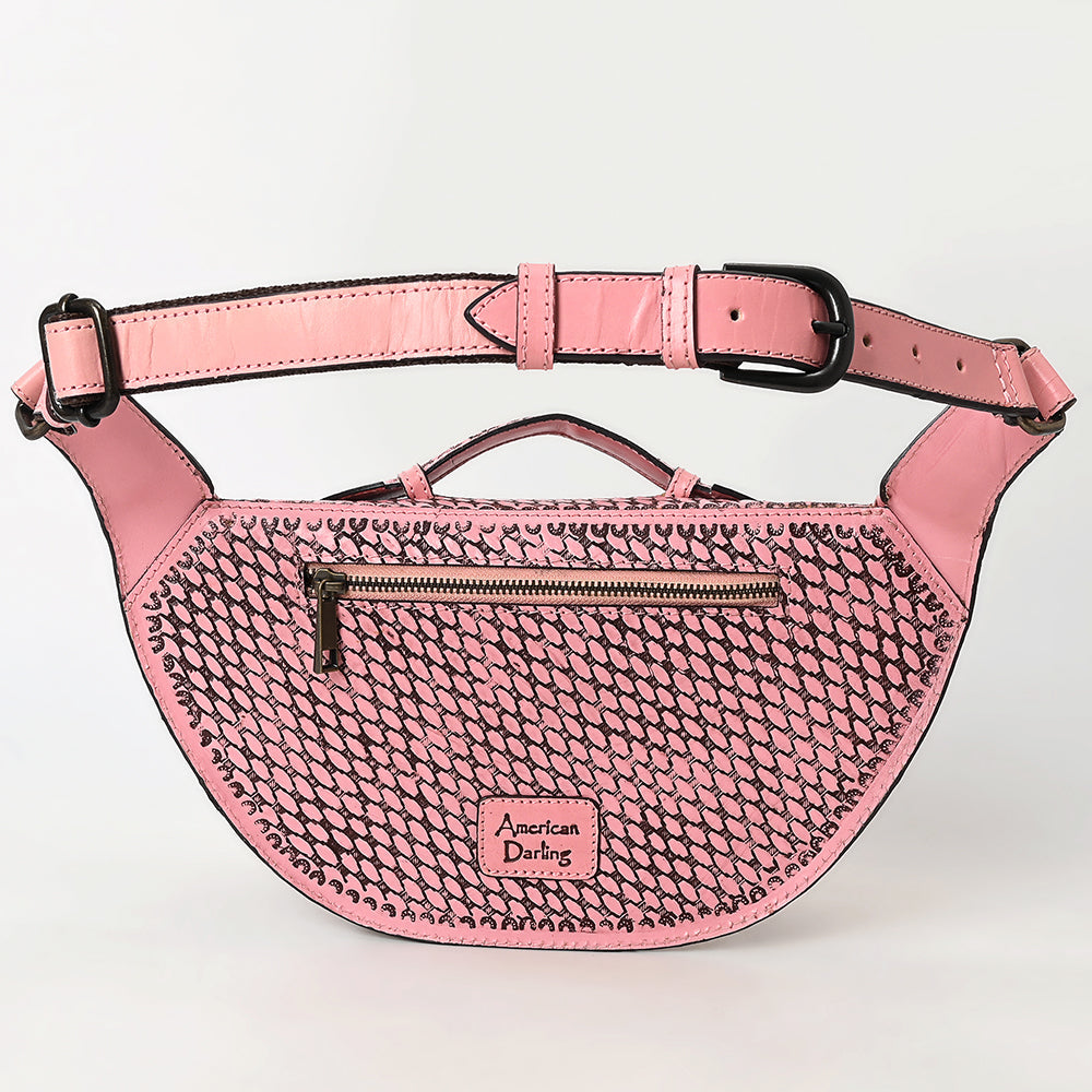American Darling Fanny Pack Hand Tooled Genuine Western Leather Women Bag Handbag Purse |