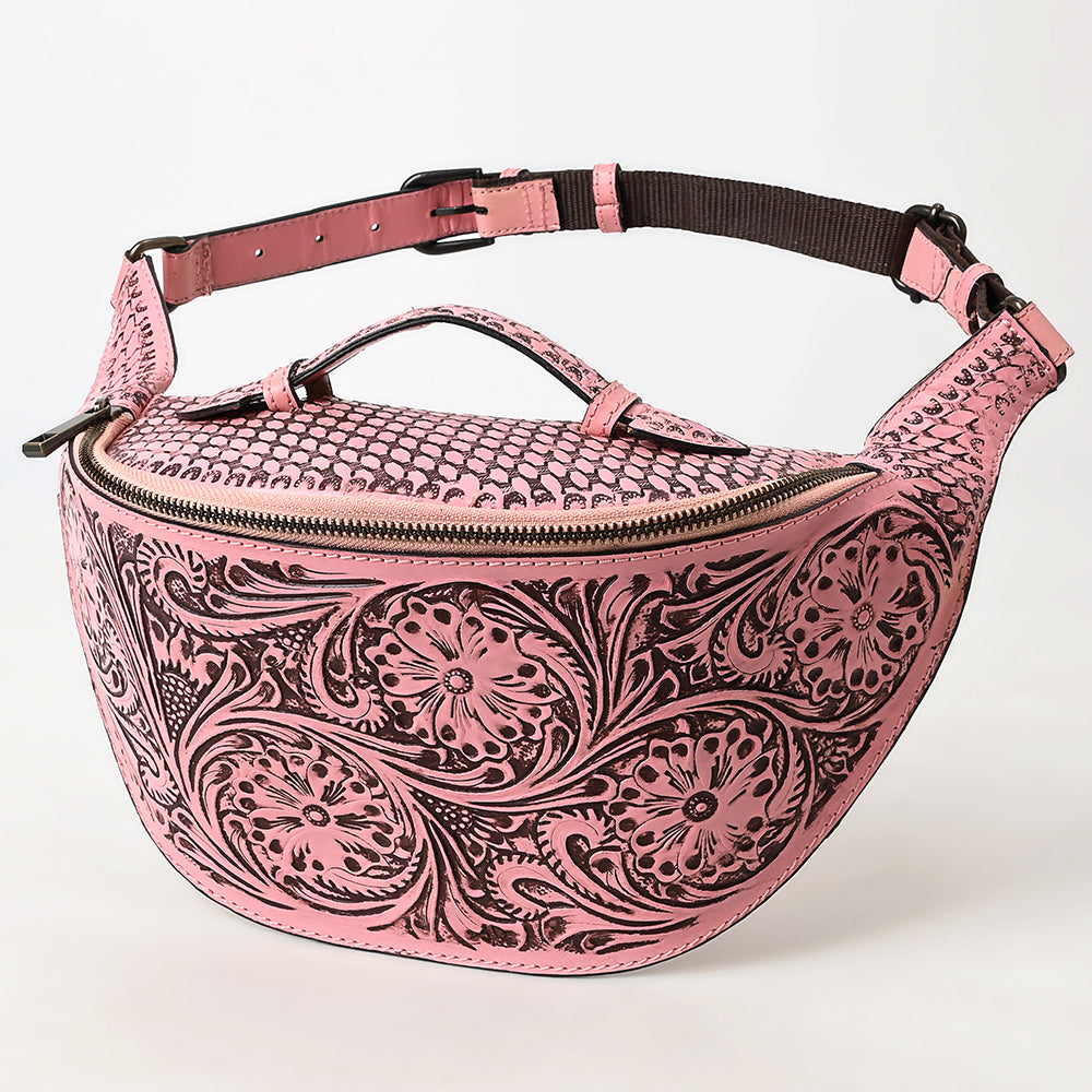 American Darling Fanny Pack Hand Tooled Genuine Western Leather Women Bag Handbag Purse |