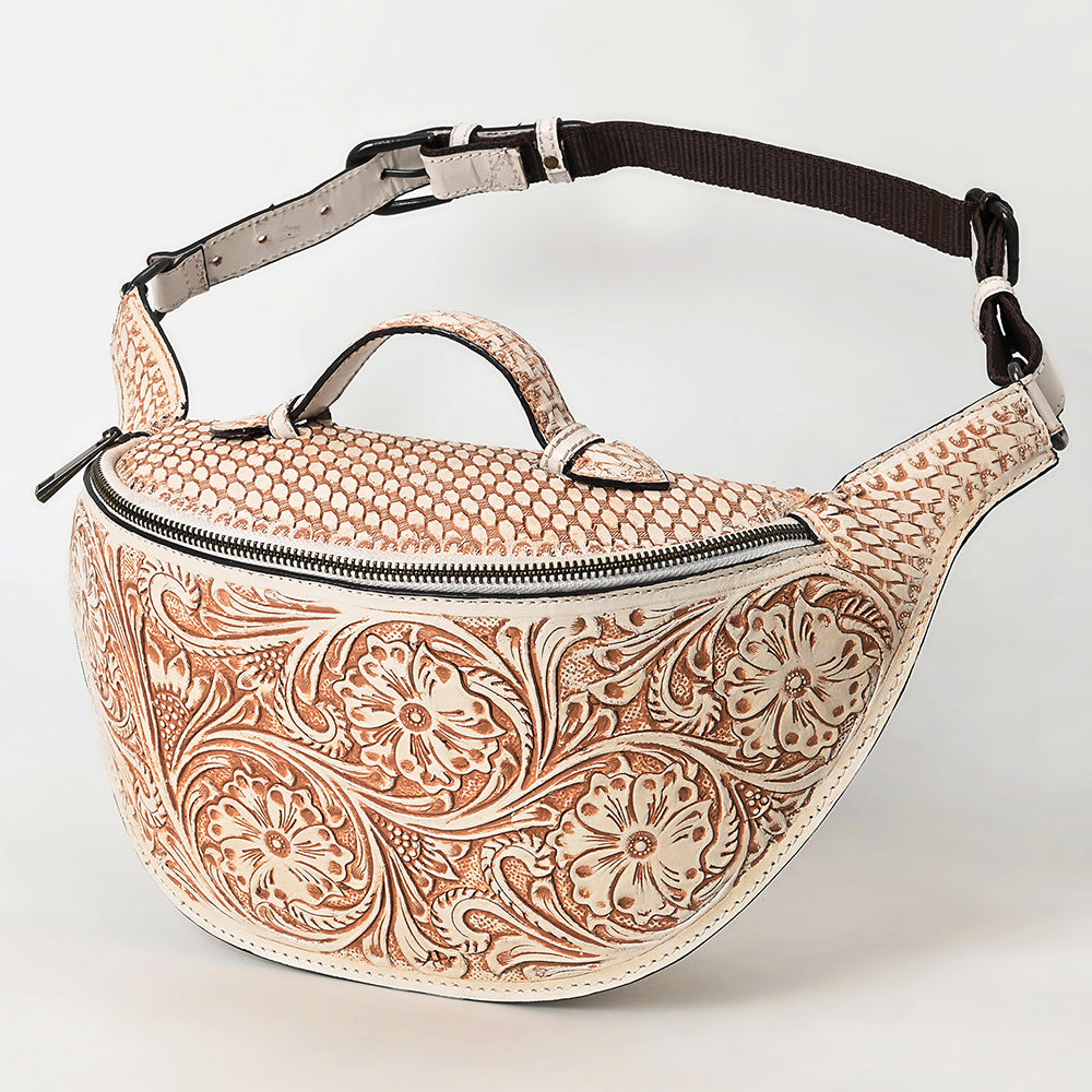 American Darling Fanny Pack Hand Tooled Genuine Western Leather Women Bag Handbag Purse |