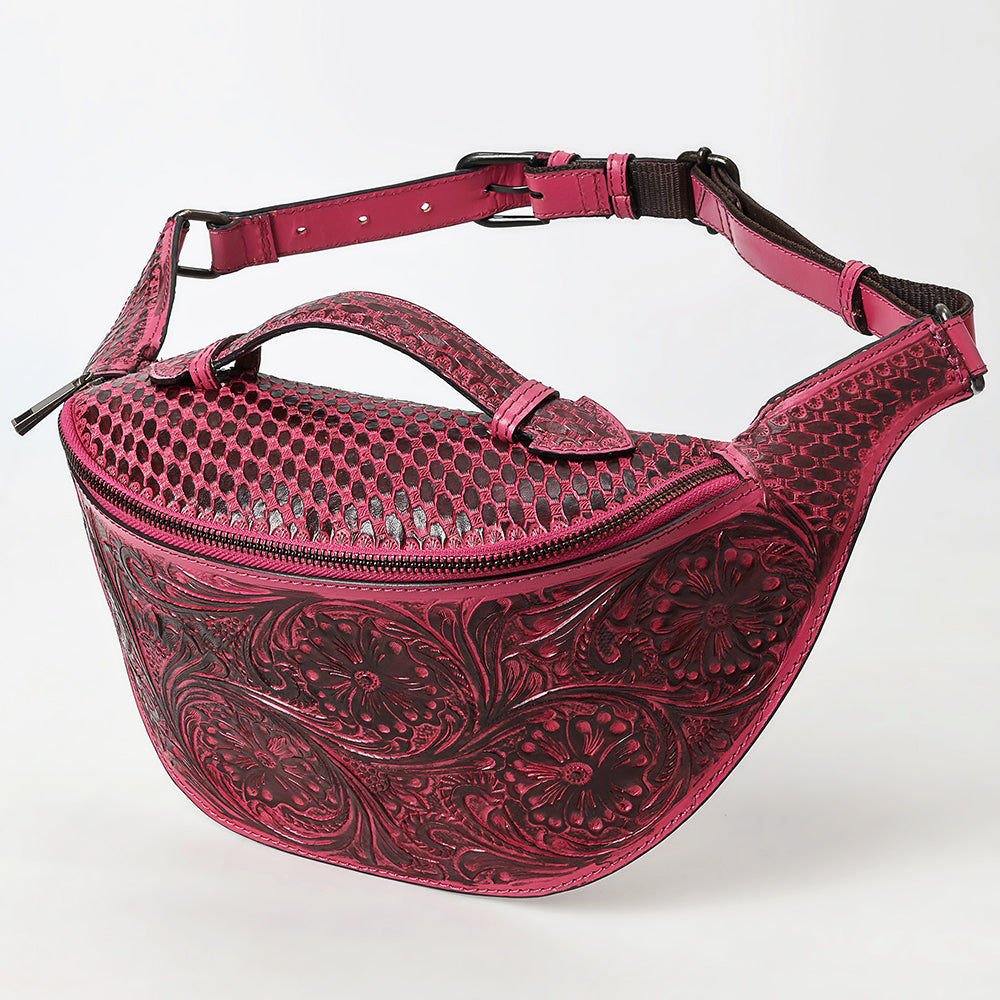American Darling Fanny Pack Hand Tooled Genuine Western Leather Women Bag Handbag Purse |