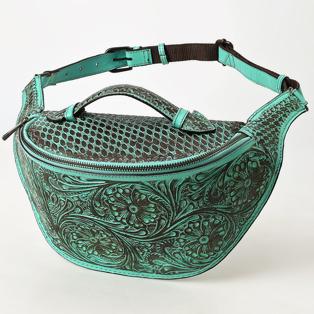 American Darling Fanny Pack Hand Tooled Genuine Western Leather Women Bag Handbag Purse |
