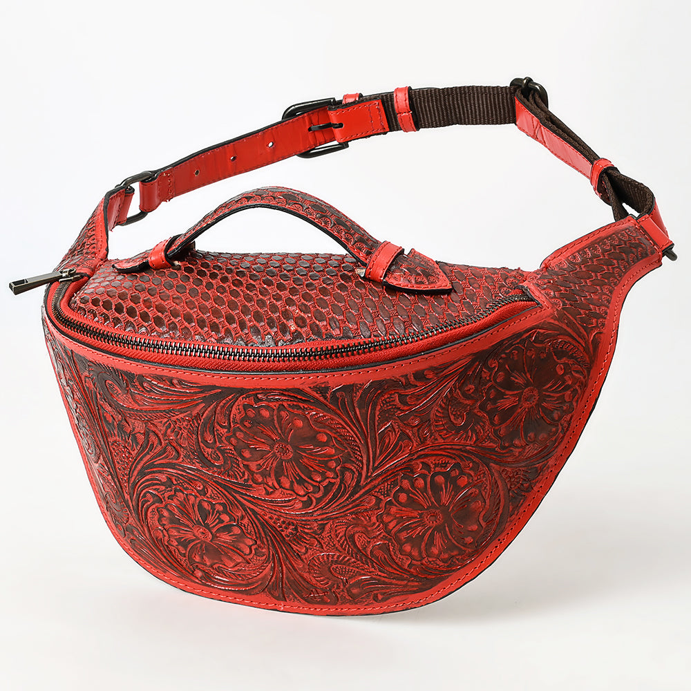 American Darling Fanny Pack Hand Tooled Genuine Western Leather Women Bag Handbag Purse |