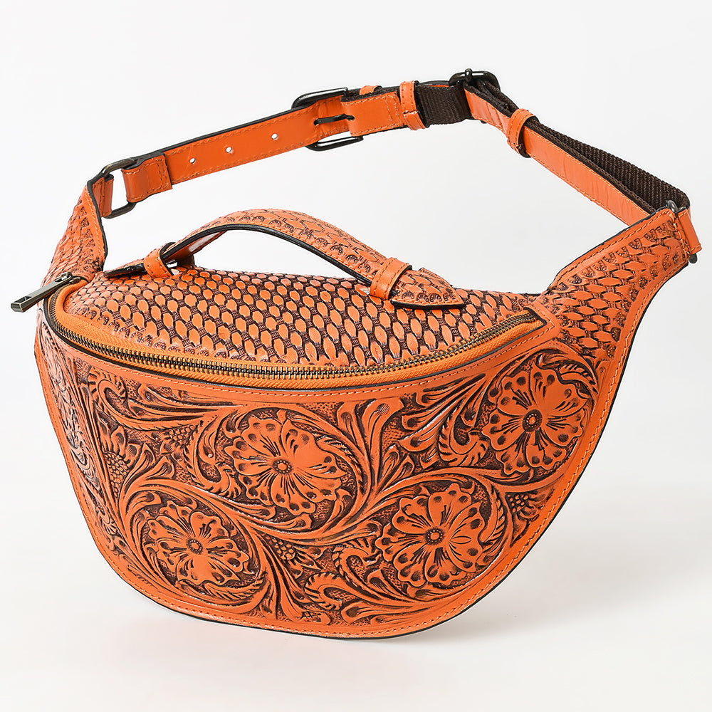 American Darling Fanny Pack Hand Tooled Genuine Western Leather Women Bag Handbag Purse |