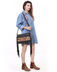 American Darling Crossbody Hand Tooled  Genuine Western Leather Women Bag Western Handbag Purse