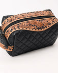 American Darling Toiletry Hand Tooled Genuine Western Leather Women Bag