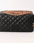 American Darling Toiletry Hand Tooled Genuine Western Leather Women Bag