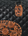 American Darling ADBG1681 Briefcase Hand Tooled Genuine Leather women bag western Handbag Purse