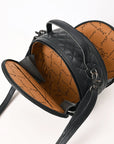 ADBG1684 Canteen Hand Tooled Genuine Western Leather Women Bag