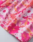 Kaiya Floral Print Ruffled Half Sleeve Plus Size Babydoll Blouse