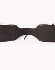 Hilason Western Horse Floral Genuine Hair-On Leather Saddle Bag Black / Brown Heavyduty Traditional Trail Ride