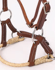 Hilason Western Horse Noseband Rawhide Genuine American Leather Headstall