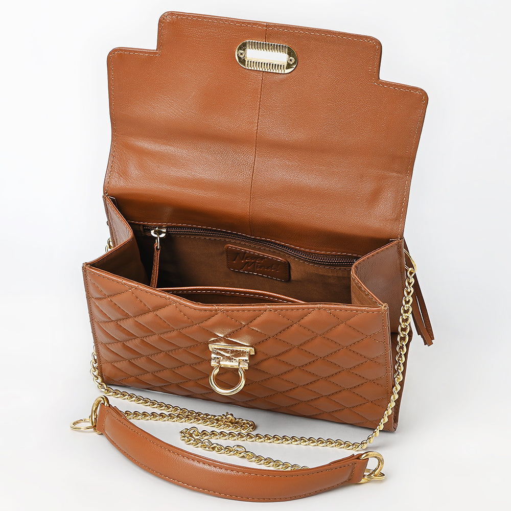 Never Mind Western Cross Body Genuine Leather Handbag Purse Wallet Bag For Women Girls