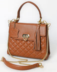 Never Mind Western Cross Body Genuine Leather Handbag Purse Wallet Bag For Women Girls