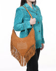 American Darling Small Crossbody Suede Genuine Leather Women's Bag Western Handbag Purse |