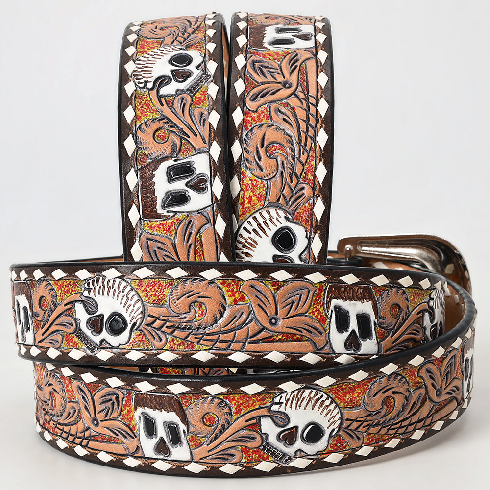 American Darling Beautifully Hand Tooled Genuine American Leather Belt Men and  Women