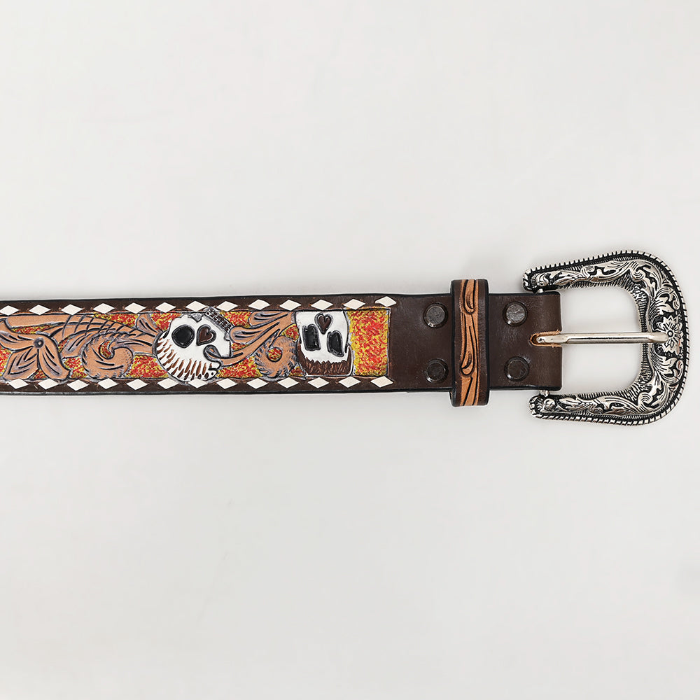 American Darling Beautifully Hand Tooled Genuine American Leather Belt Men and  Women