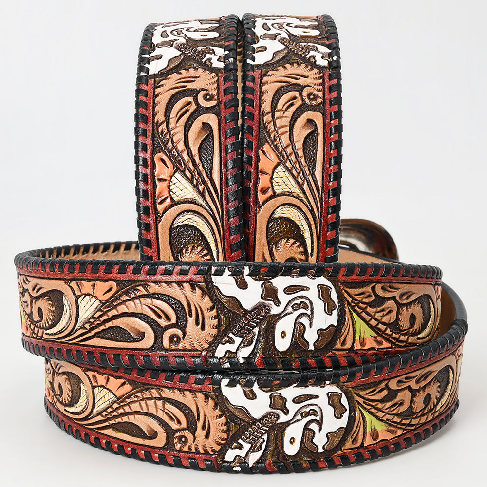 American Darling Beautifully Hand Tooled Genuine American Leather Belt Men and  Women