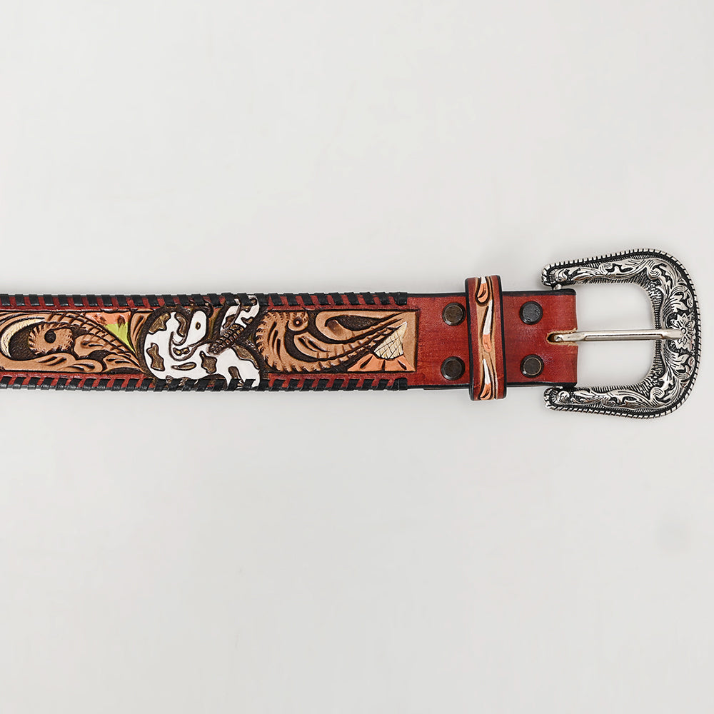 American Darling Beautifully Hand Tooled Genuine American Leather Belt Men and  Women