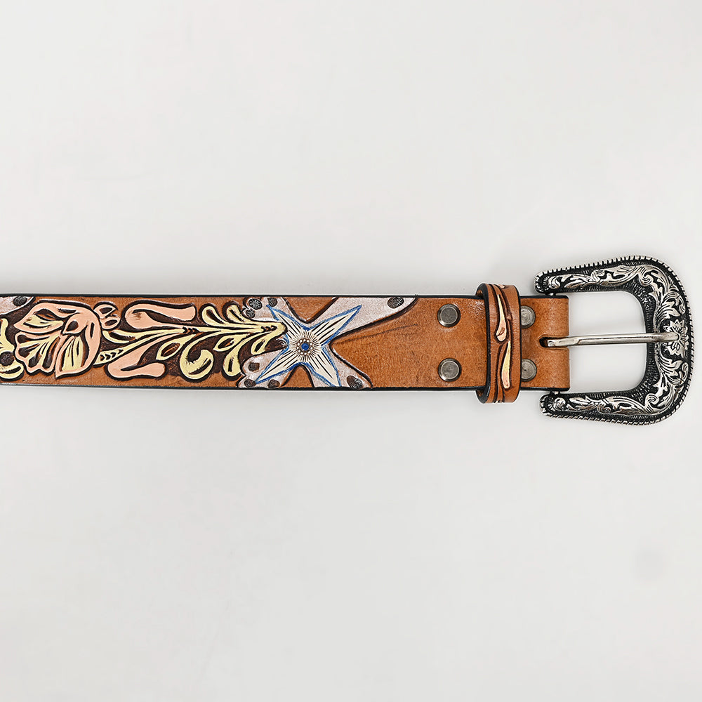 American Darling Beautifully Hand Tooled Genuine American Leather Belt Men and  Women