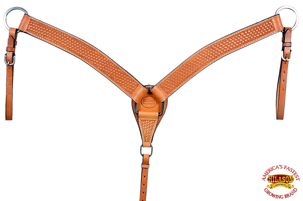 HILASON Western Horse Headstall Breast Collar Set Tack Genuine American Leather