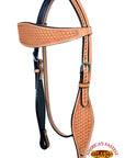 HILASON Western Horse Headstall Breast Collar Set Tack Genuine American Leather