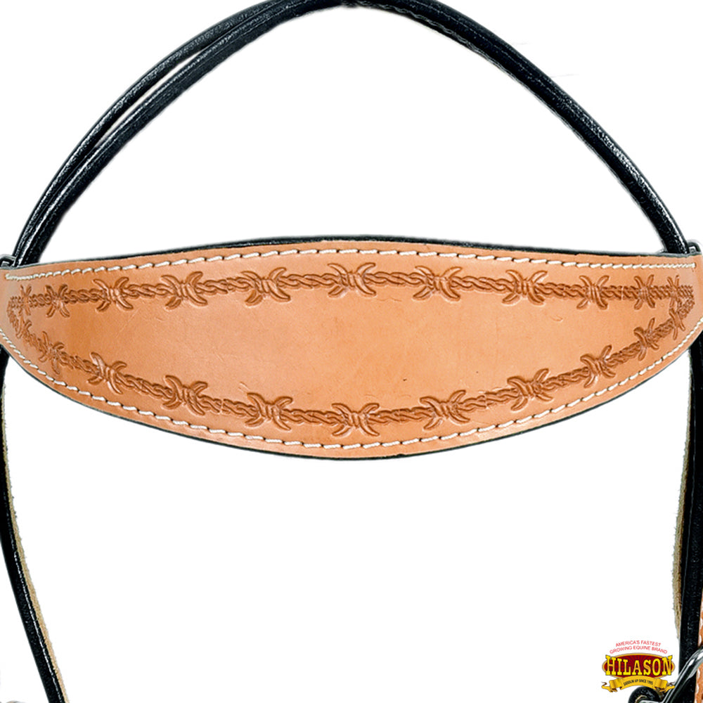 HILASON Western Horse Headstall Breast Collar Set Tack Genuine American Leather
