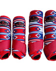 Hilason Horse Front Rear Hind Leg Sport Boots Set of 4 Blue