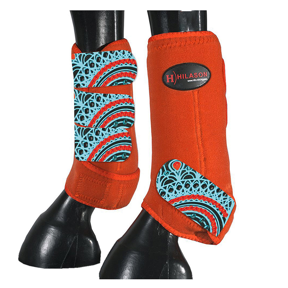HILASON L M S Horse Front Leg Sport Boots| Printed Sport Boots| Horse Boots