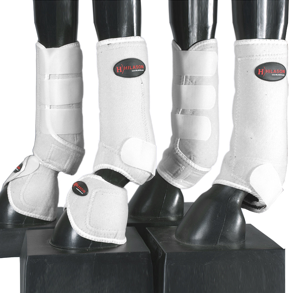 HILASON L M S Horse Front Rear Hind Leg Sport Boots &amp; Bell Boots 6 Pack