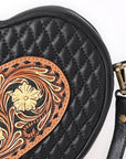 American Darling Canteen Hand Tooled Genuine Leather women bag western handbag purse