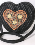 American Darling Canteen Hand Tooled Genuine Leather women bag western handbag purse