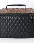 American Darling Jewelry Case Hand Tooled Hair-On Genuine Leather Women Bag Western Handbag Purse