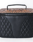 American Darling Jewelry Case Hand Tooled Hair-On Genuine Leather Women Bag Western Handbag Purse