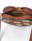American Darling Canteen Hand Tooled Genuine Leather women bag western handbag purse