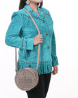 American Darling Canteen Genuine Suede Leather women bag western handbag purse
