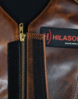 Hilason Bull Riding Rodeo Floral Hand Carved Genuine Leather Vest Black Safety Protective Gear Equipment Vest