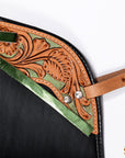 Hilason Western Pro Rodeo Bull Riding Chaps Leather Youth Kid