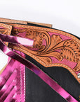 Hilason Western Pro Rodeo Bull Riding Chaps Leather Youth Kid