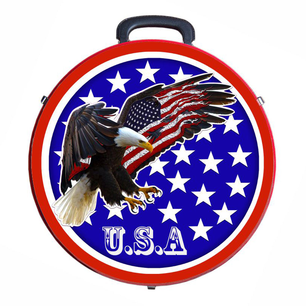 Hilason Medium 4 Rope Capacity Can With Attractive Printed Genuine Leather Trim