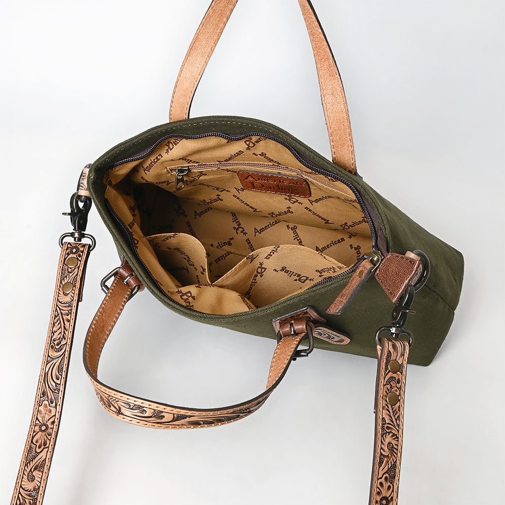 American Darling Tote Hand Tooled Saddle Blanket Genuine Leather Women Bag Western Handbag Purse