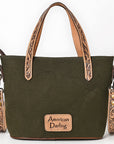 American Darling Crossbody Hand Tooled Oil Rustic Cotton Fabric Genuine Leather Women Bag Western Handbag Purse