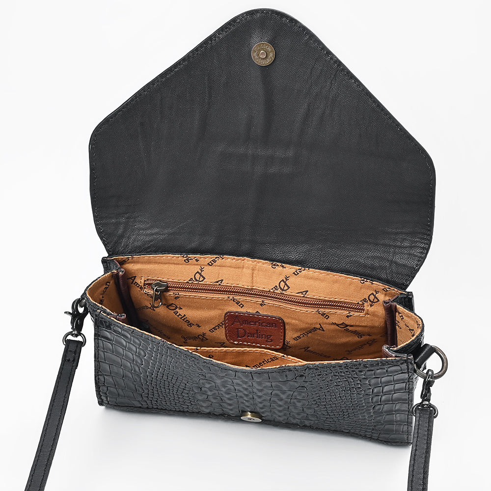 American Darling Women&#39;s Envelope Bag Western Crocodile Genuine Leather Handbag and Ladies Purse
