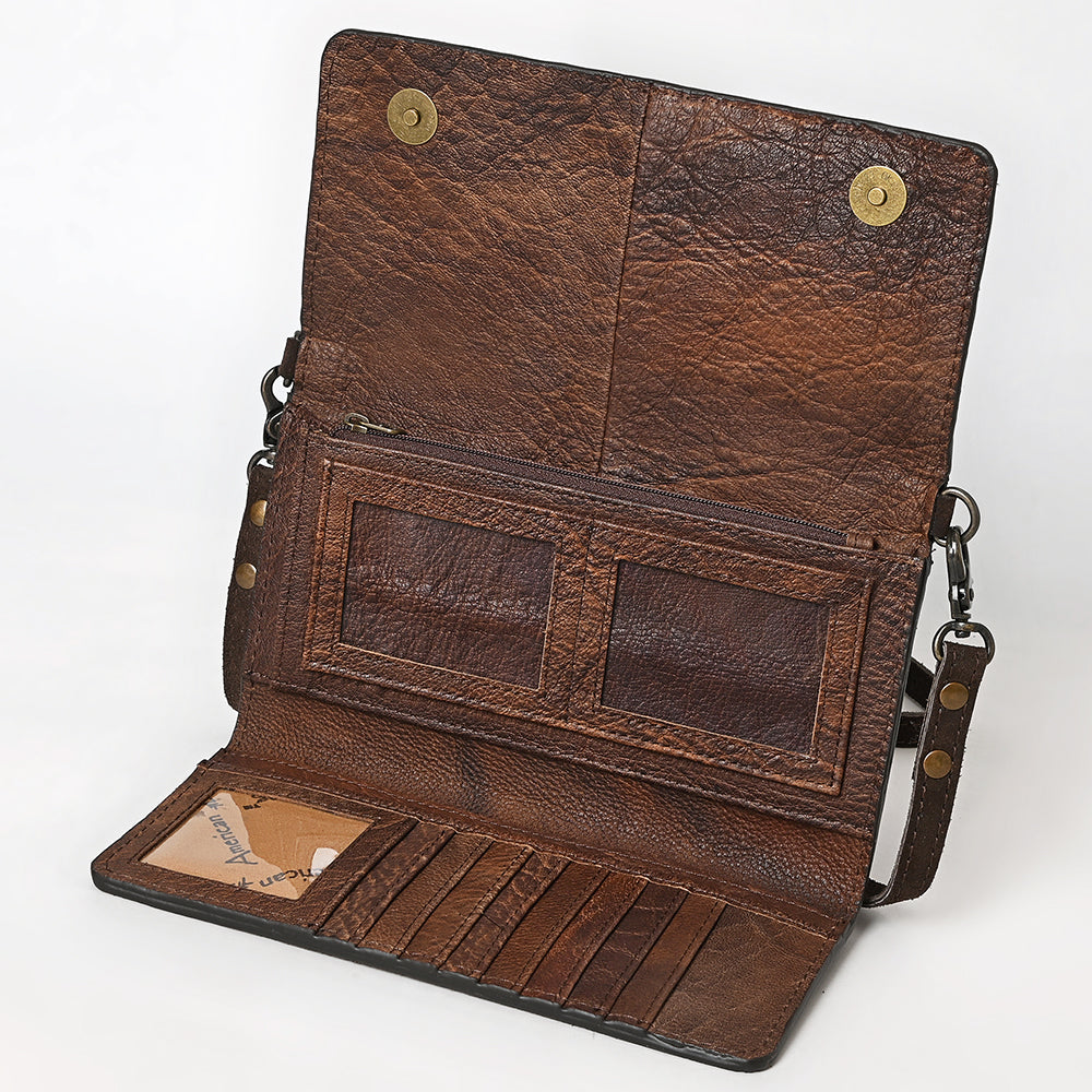 American Darling Western Small Cross Body Genuine Leather Handbag Purse Wallet Bag For Women Girls