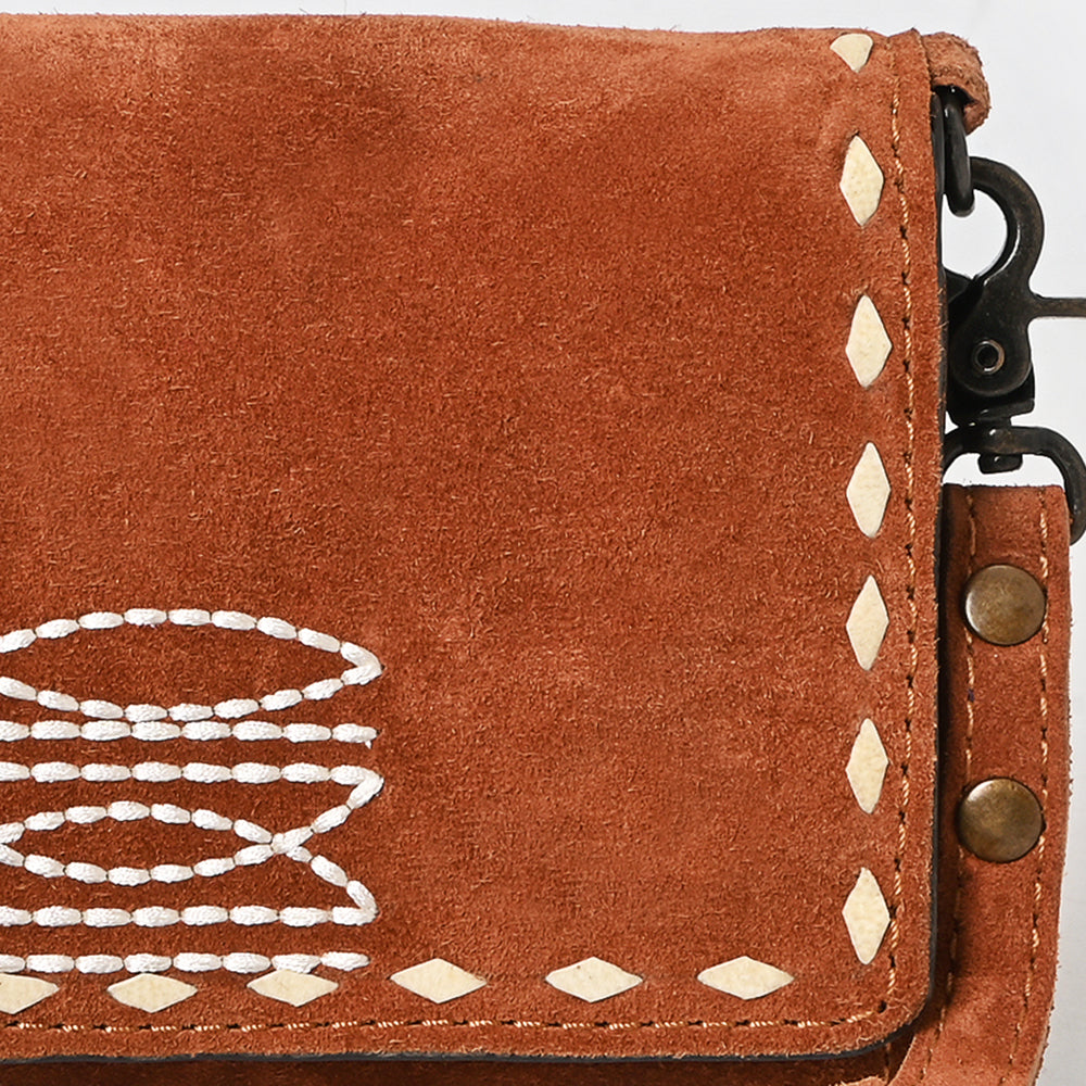 American Darling Western Small Cross Body Genuine Leather Handbag Purse Wallet Bag For Women Girls