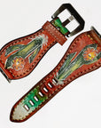 American Darling Beautifully Cactus Print Genuine Leather I watch Strap Men and Women Unisex