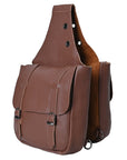 Hilason Western Horse Trail Riding Heavy Duty Genuine Leather Saddle Bag